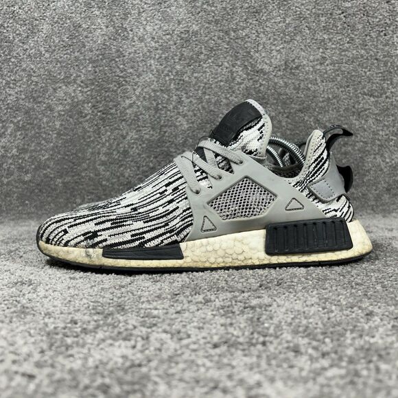 Adidas NMD XR1 Men’s Size 8.5 Primeknit Oreo Glitch Athletic Running Shoes Used - Picture 5 of 11